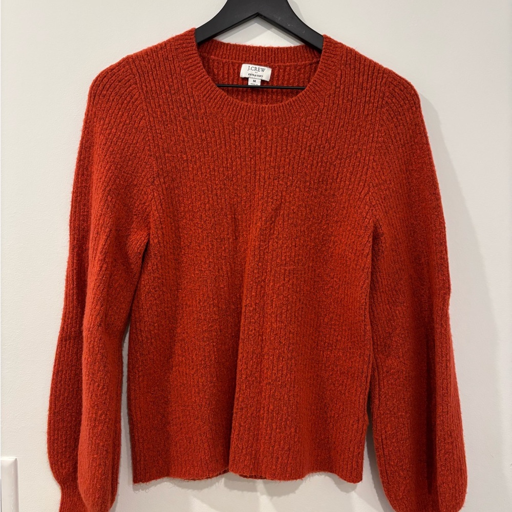 J. Crew Women's Vibrant Red Crew Neck Sweater